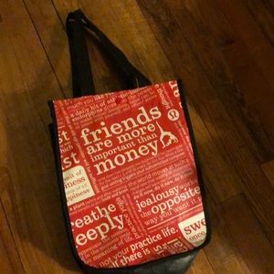 Lululemon red shopping bag